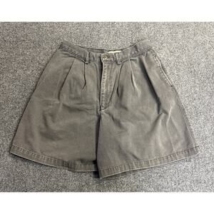 Vintage Calvin Klein Women’s 10 Pleated Gray Shorts Made In USA Cotton 90’s